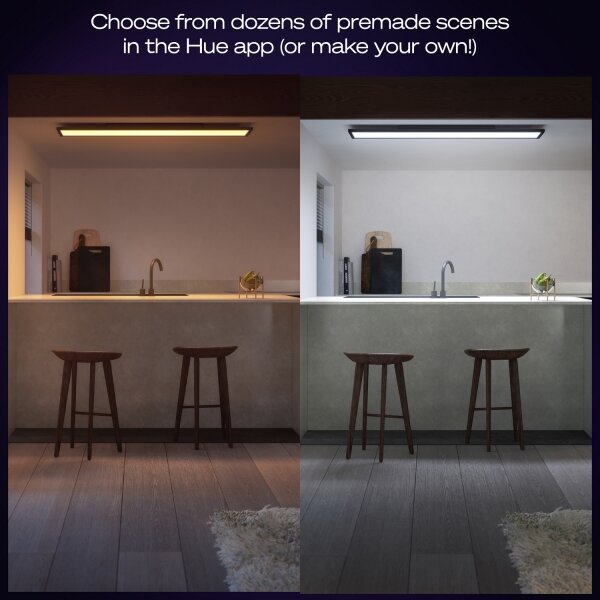 Plafonieră LED dimabilă Philips Hue AURELLE LED/39W/230V 120x30 cm negru