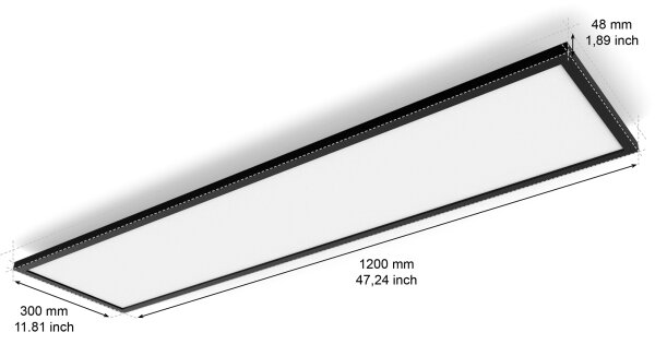 Plafonieră LED dimabilă Philips Hue AURELLE LED/39W/230V 120x30 cm negru