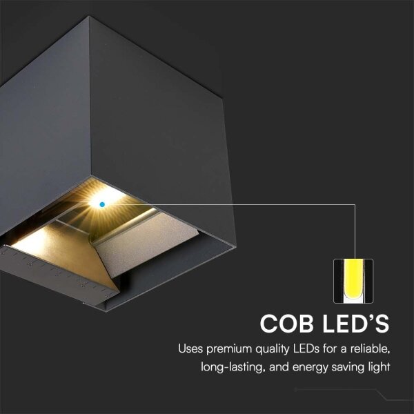 LED lampă solară de perete cu senzor, 9W, 3,7V, 3000/4000/5000K, IP65, negru