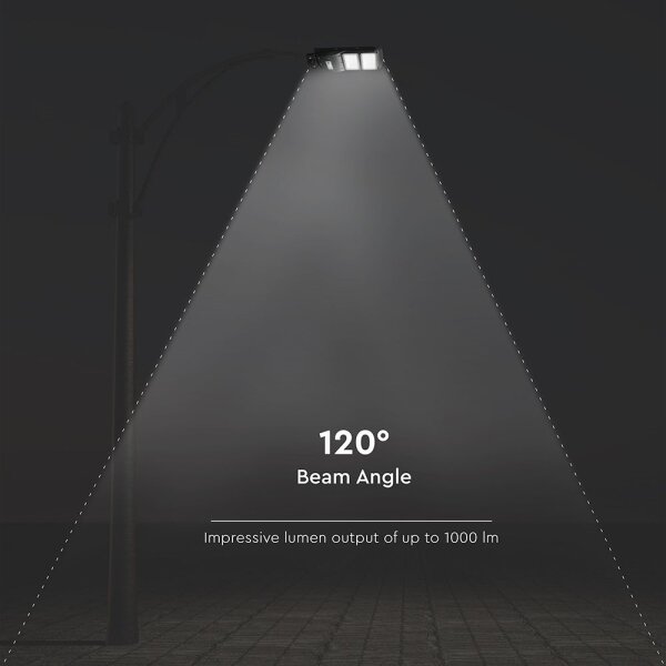 Lampă LED stradală solară dimabilă LED/8W/3,2V 6000K IP65 9000 mAh + telecomandă