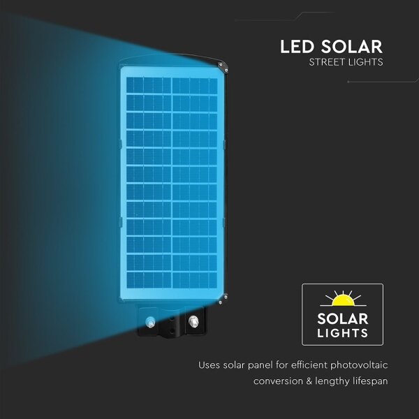 Lampă LED stradală solară dimabilă LED/8W/3,2V 6000K IP65 9000 mAh + telecomandă