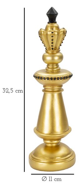 Mauro Ferretti Figurina Rege Sah Aurii Si Negru cm Ø 11X32,5 | Aosom Romania