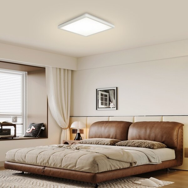 Plafonieră LED dimabilă cu senzor de mișcare ULTRA SLIM LED/18W/230V 30x30 cm + telecomandă