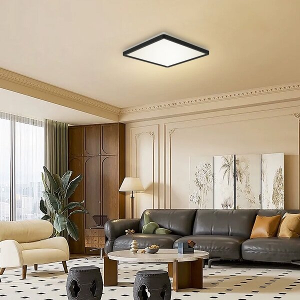 Plafonieră LED dimabilă cu senzor de mișcare ULTRA SLIM LED/18W/230V 30x30 cm + telecomandă