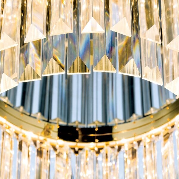 Plafonieră LED de cristal dimabilă Orion PRISM LED/80W/230V d. 55 cm 24K auriu