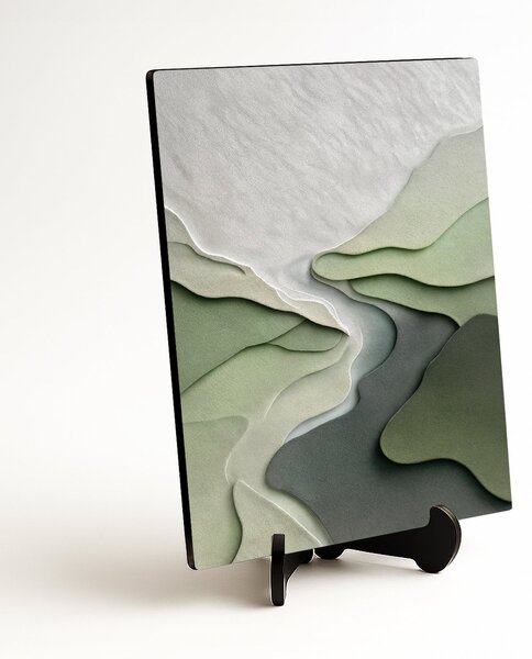 DUBLEZ | Tablou abstract - Dune verzi | Imprimare UV premium