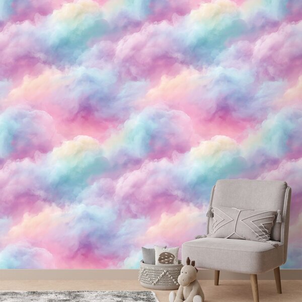 Tapet nori pastel curcubeu