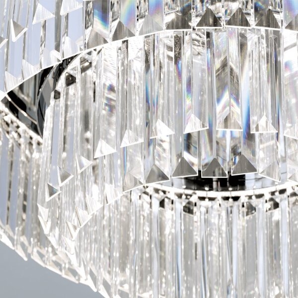 Plafonieră LED de cristal dimabilă Orion PRISM LED/80W/230V d. 55 cm crom lucios