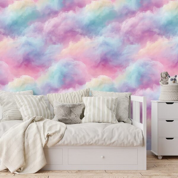 Tapet nori pastel curcubeu