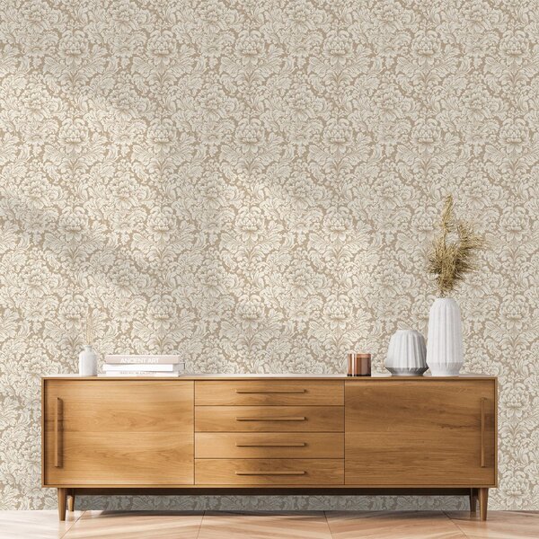 Fototapet model ornamental vintage bej