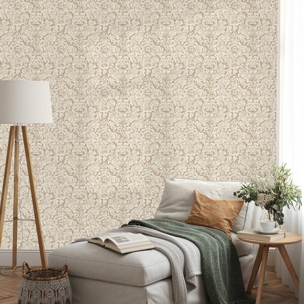 Fototapet model ornamental vintage bej