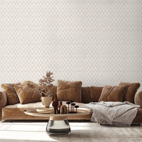 Tapet modele geometrice bej deschis