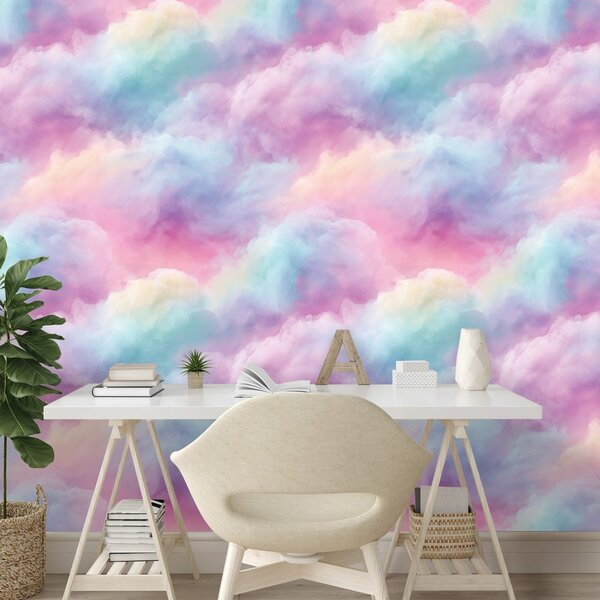 Tapet nori pastel curcubeu