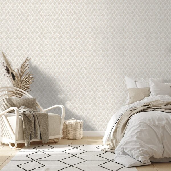 Tapet modele geometrice bej deschis