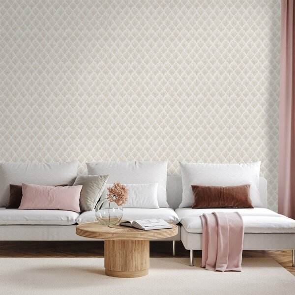 Tapet modele geometrice bej deschis
