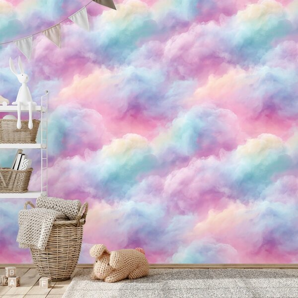 Tapet nori pastel curcubeu