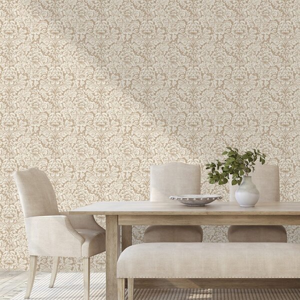Fototapet model ornamental vintage bej