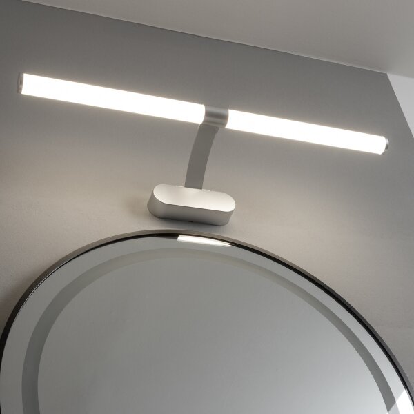 Brilagi TUBEO Iluminare LED pentru oglindă de baie, 8 W, 230 V, 60 cm, IP44, argintiu