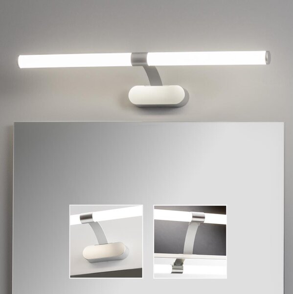 Brilagi TUBEO Iluminare LED pentru oglindă de baie, 8 W, 230 V, 60 cm, IP44, argintiu