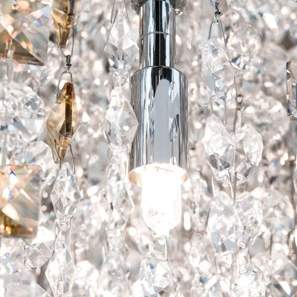 Plafonieră de cristal Orion CRYSTALRIVER 21xG9/40W/230V crom lucios
