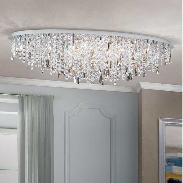 Plafonieră de cristal Orion CRYSTALRIVER 21xG9/40W/230V crom lucios