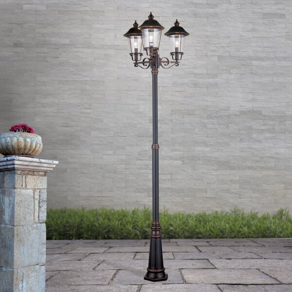 Lampă de exterior Orion KENZO 3xE27/100W/230V IP44 bronz/patină