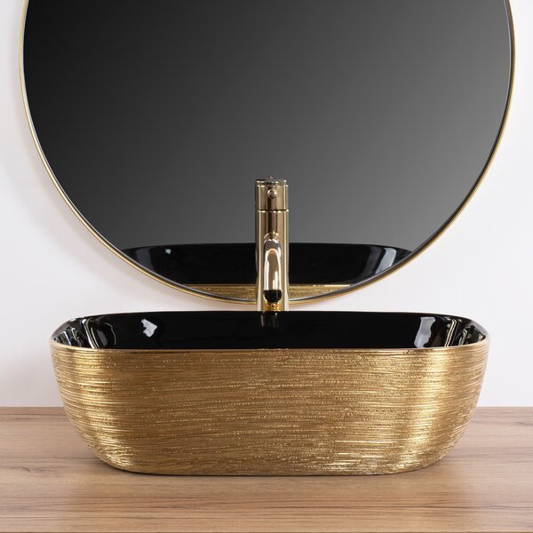 Lavoar pe blat Rea Belinda BLACK BRUSH GOLD