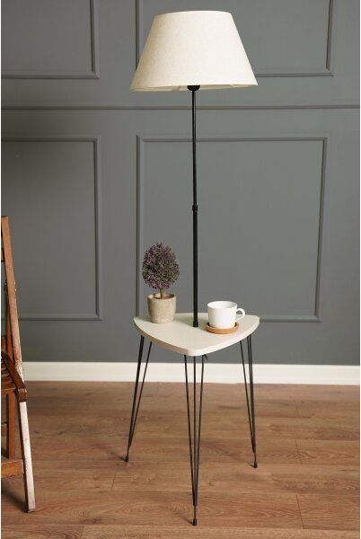 Lampadar cu masă 1xE27/40W/230V negru/crem