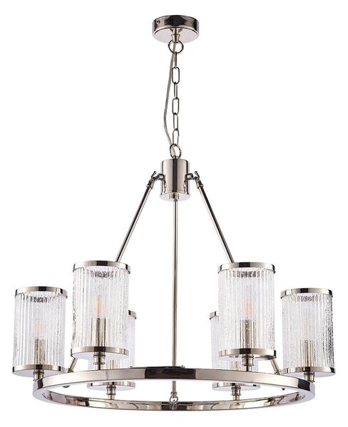 Lustră pe lanț Endon 74128 EASTON 6xE14/6W/230V crom lucios