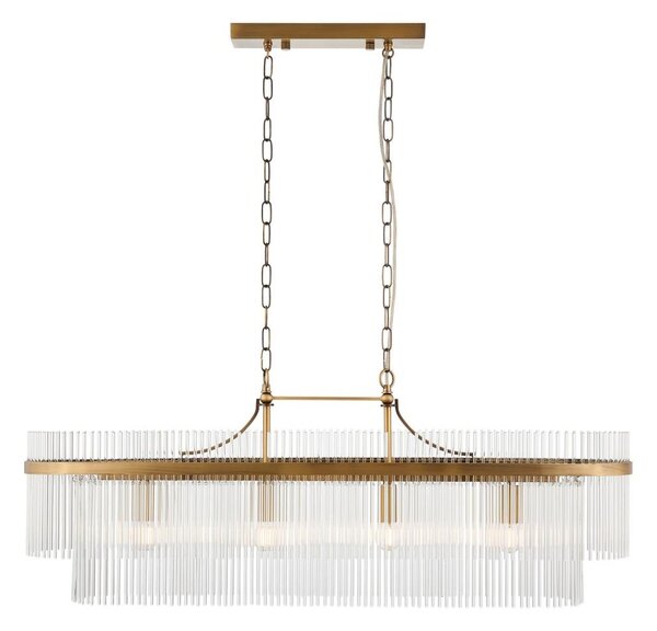 Lustră pe lanț Endon 112573 MARIETTA 4xE14/6W/230V alamă/transparent