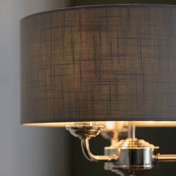 Lampă de masă Endon 99149 HIGHCLERE 3xE14/18W/230V gri/crom lucios