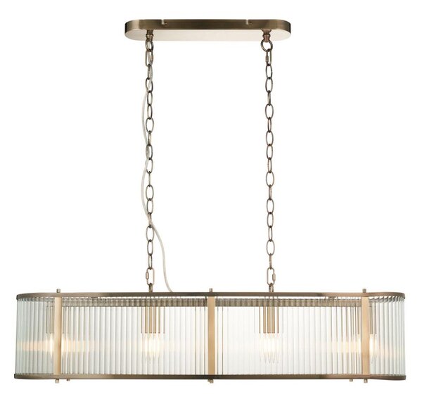 Lustră pe lanț Endon 110945 RIDGETON 4xE14/6W/230V alamă/transparent
