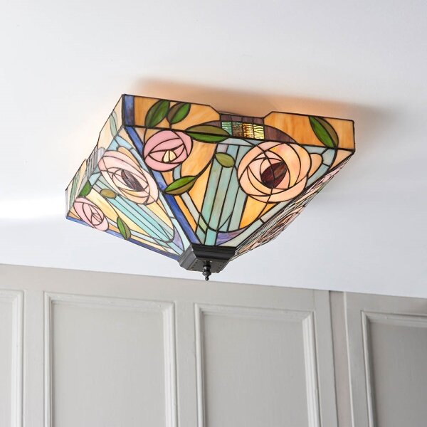 Endon 70698 - Plafonieră Tiffany WILLOW 2xE27/60W/230V