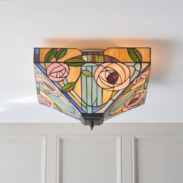 Endon 70698 - Plafonieră Tiffany WILLOW 2xE27/60W/230V