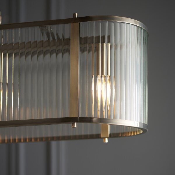 Lustră pe lanț Endon 110945 RIDGETON 4xE14/6W/230V alamă/transparent