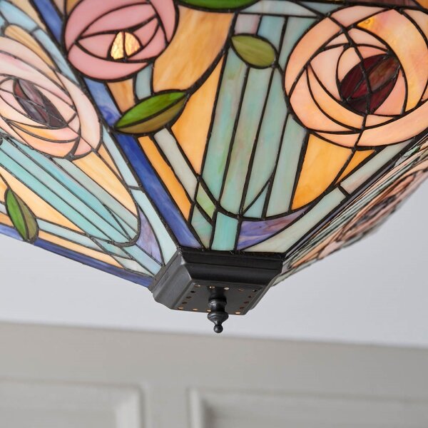 Endon 70698 - Plafonieră Tiffany WILLOW 2xE27/60W/230V