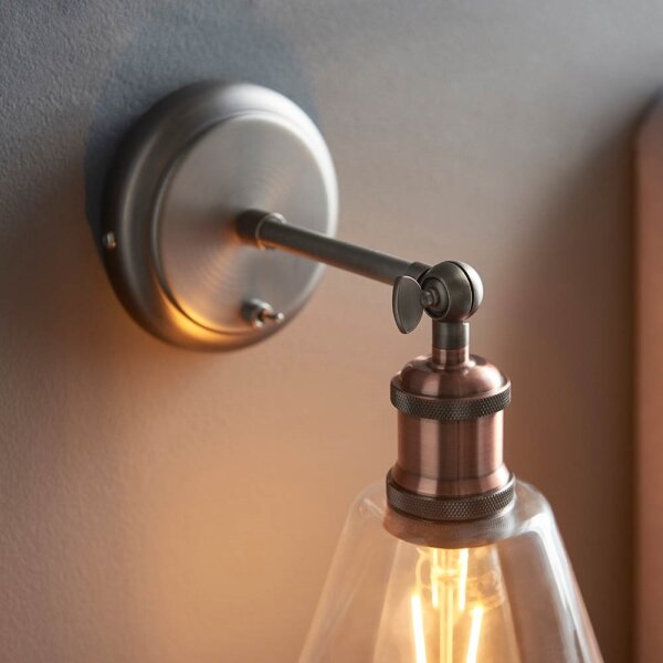 Spot de perete Endon 92874 HAL 1xE27/10W/230V bronz/cupru/transparent