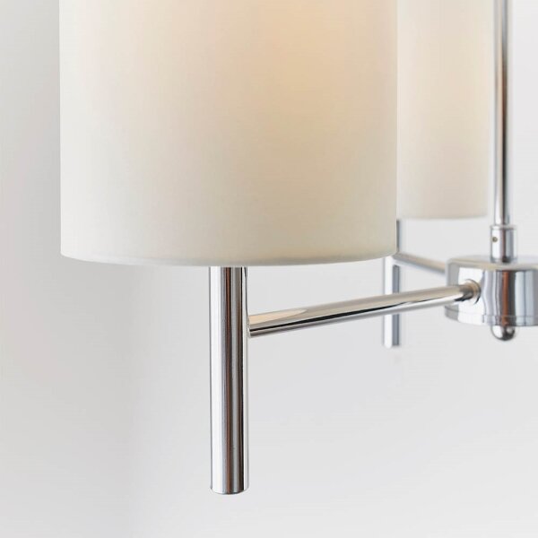 Lustră pe tijă Endon 56642 BRIO 3xE14/40W/230V crom lucios/alb