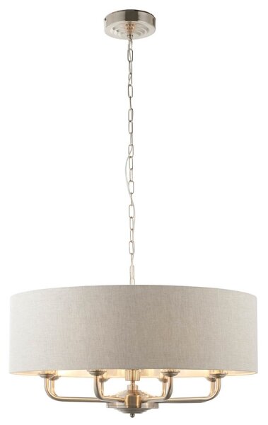 Lustră pe lanț Endon 99152 HIGHCLERE 8xE14/40W/230V gri/crom mat
