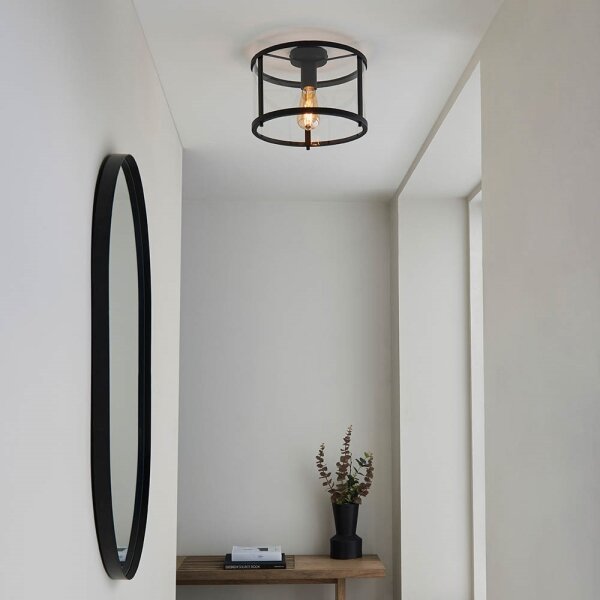 Plafonieră Endon 101540 HOPTON 1xE27/10W/230V negru