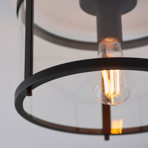 Plafonieră Endon 101540 HOPTON 1xE27/10W/230V negru