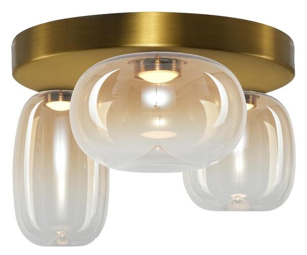 Plafonieră LED VASO LED/12W/230V d. 42 cm auriu/fumuriu