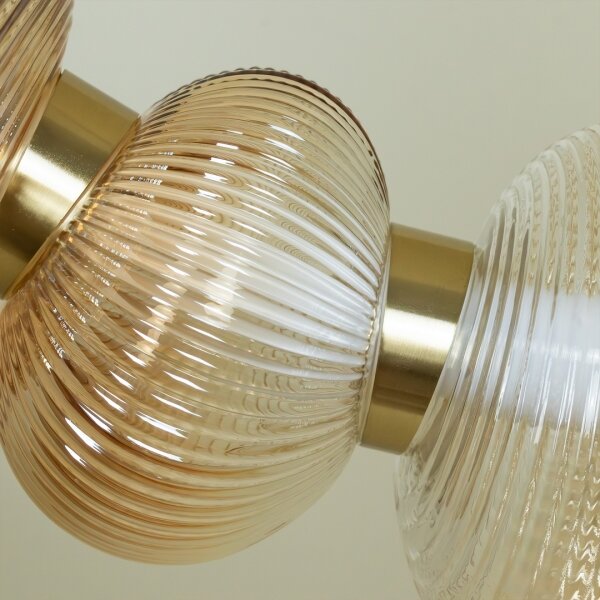 Lustră LED pe cablu BOLLA LED/36W/230V auriu/bej fumuriu