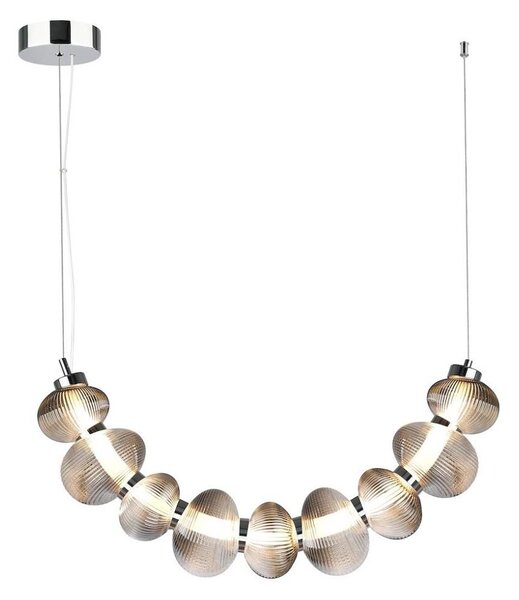 Lustră LED suspendată pe cablu BOLLA LED/36W/230V, crom lucios/gri fumuriu