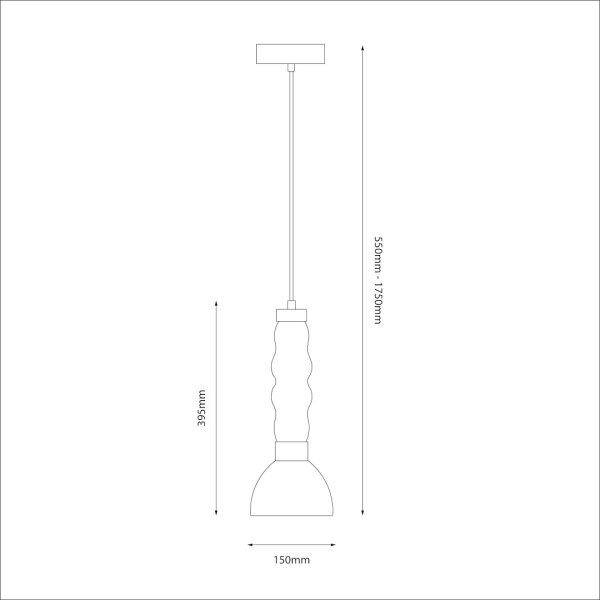 Lustră LED pe cablu LUCCO LED/13W/230V d. 15 cm fumuriu