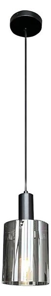 Lustră pe cablu ARCADIA 1xE27/60W/230V d. 13 cm negru/fumuriu