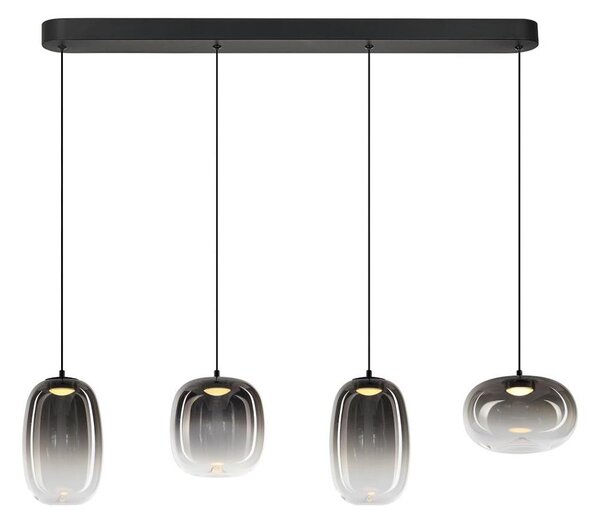 Lustră LED pe cablu VASO LED/15W/230V negru/fumuriu