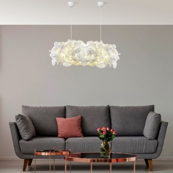 Candelabru pe cablu SERENE 2xE27/40W/230V, alb