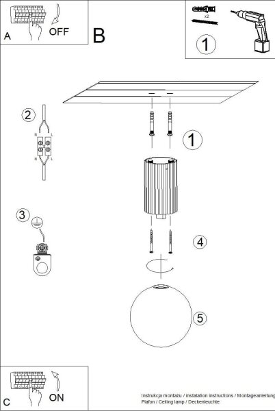 Plafonieră pentru baie Sollux SL.1708 HALO 1xG9/8W/230V IP44 alb