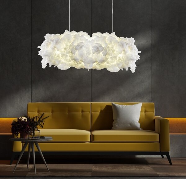 Candelabru pe cablu SERENE 2xE27/40W/230V, alb